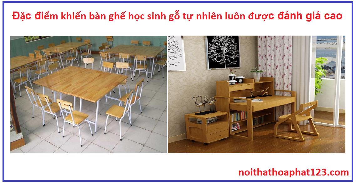 Đặc điểm khiến bàn ghế học sinh gỗ tự nhiên luôn được đánh giá cao